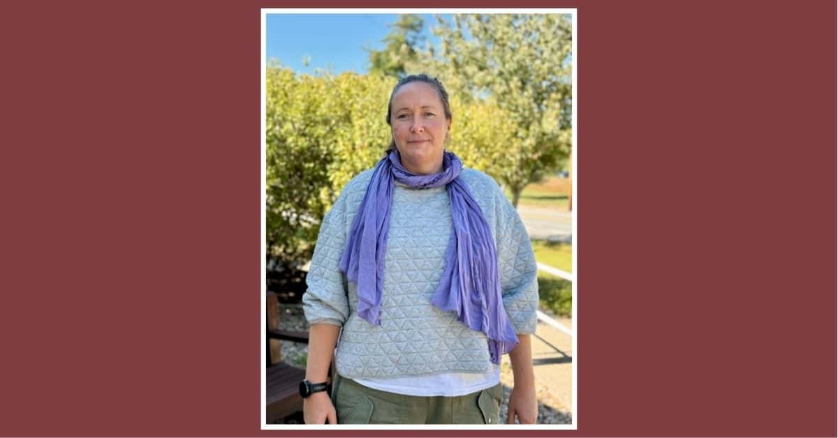 photo of Jocie, our food coordinator who is leaving the pantry