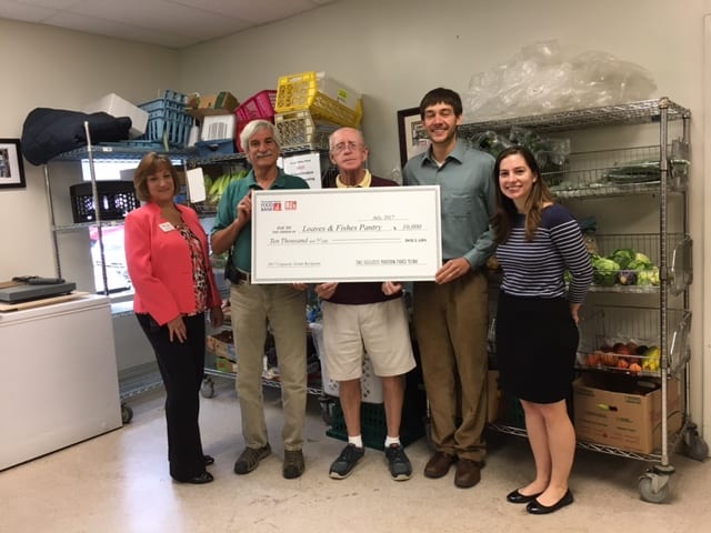 GBFB presenting $10,000 check to Loaves & Fishes