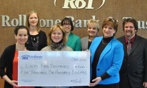 Rollstone bank donation April Newsletter